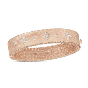 Roberto Coin Venetian Princess 18ct Rose Gold Diamond Bangle