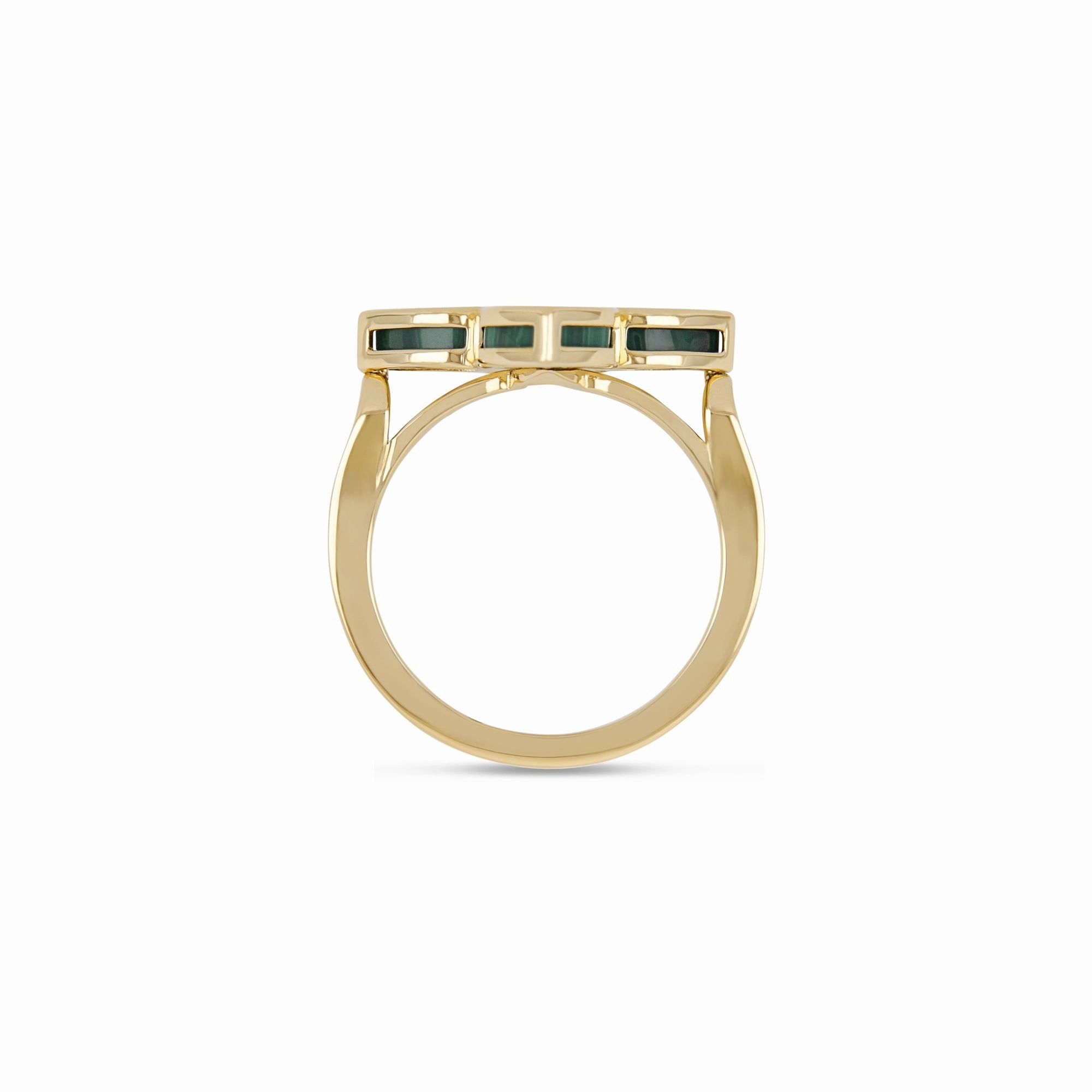 Roberto Coin Venetian Princess 18ct Yellow Gold Malachite Ring