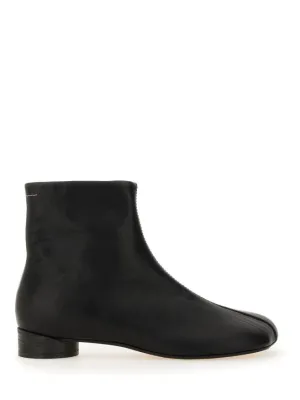 Sculpted Black Leather Boots