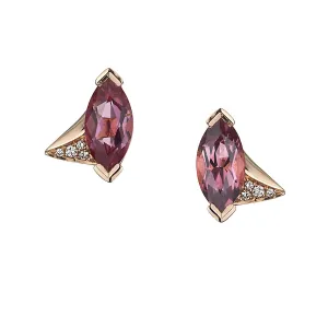 Shaun Leane 18ct Rose Gold 0.05ct Diamond & Tourmaline Stud Aerial Earrings