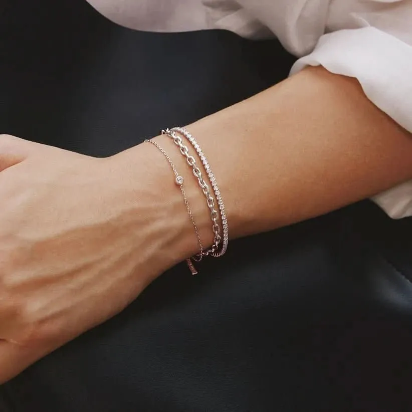 Silver Medium Chain Bracelet B062-03H