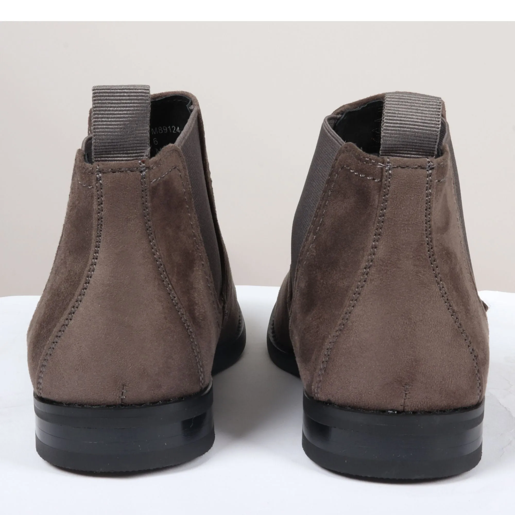 Slip On Suede Leather Lined Chelsea Ankle Shoes