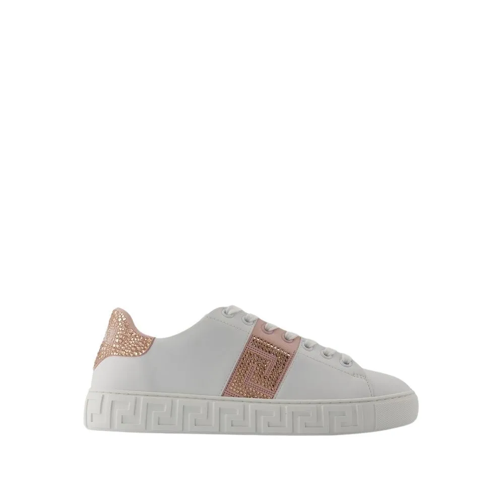 Sneakers - Cotton - White/Pink