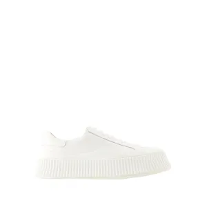 Sneakers - Leather - Beige