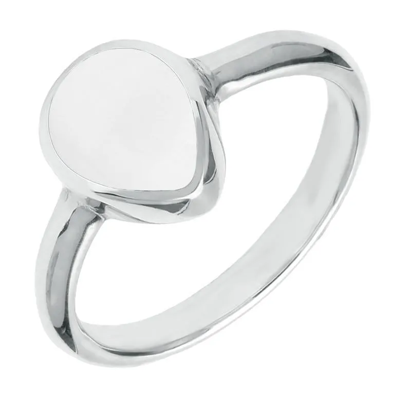 Sterling Silver Bauxite Pear Shaped Ring