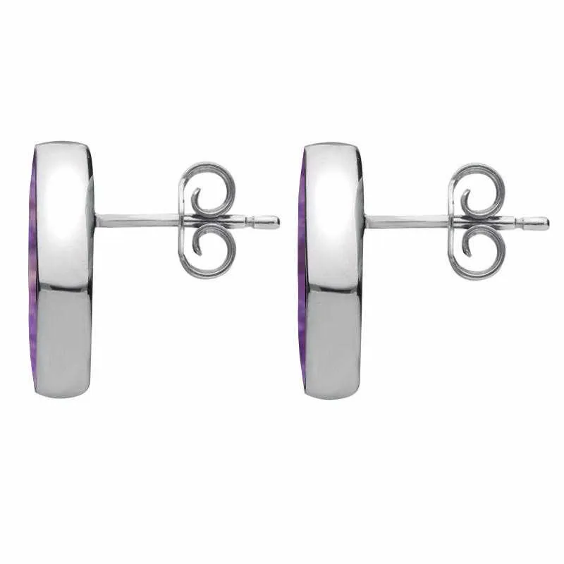 Sterling Silver Blue John Diamond Shaped Stud Earrings