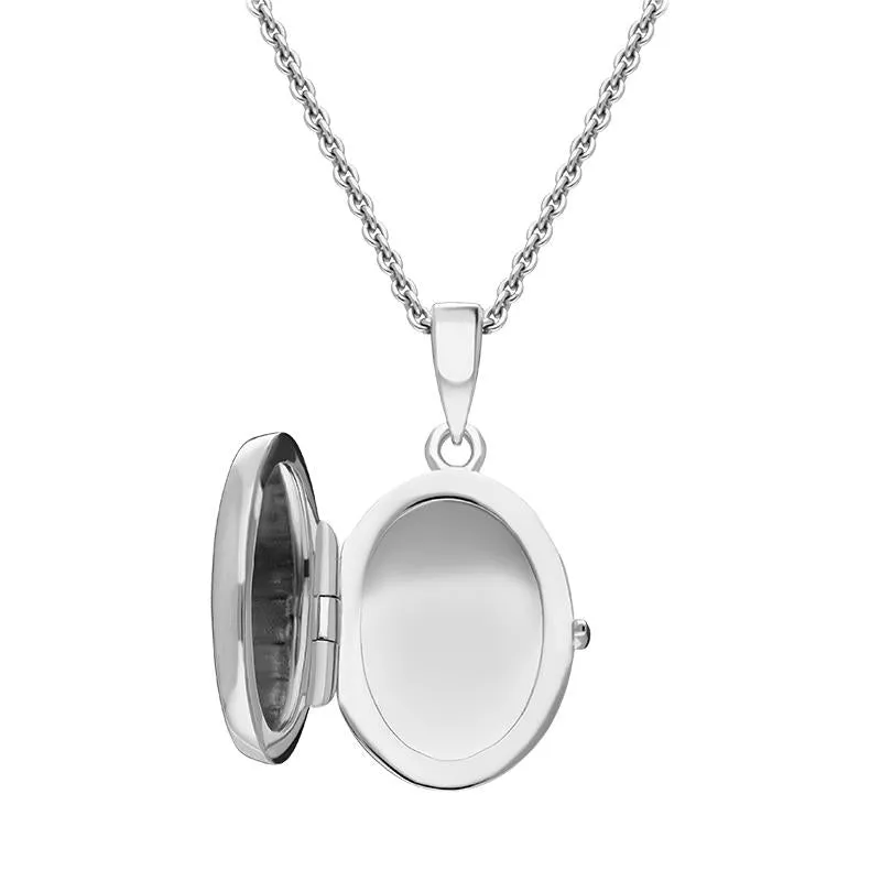 Sterling Silver Small Oval Keepsake Locket