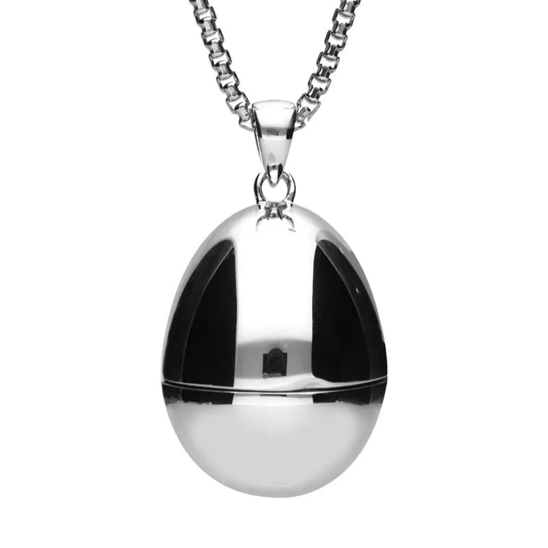 Sterling Silver Yellow Gold Small Easter Egg and Chick Necklace