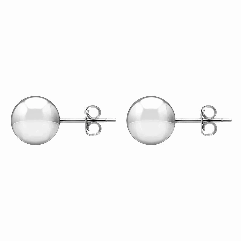 Sterling Silver 8mm Ball Stud Earrings