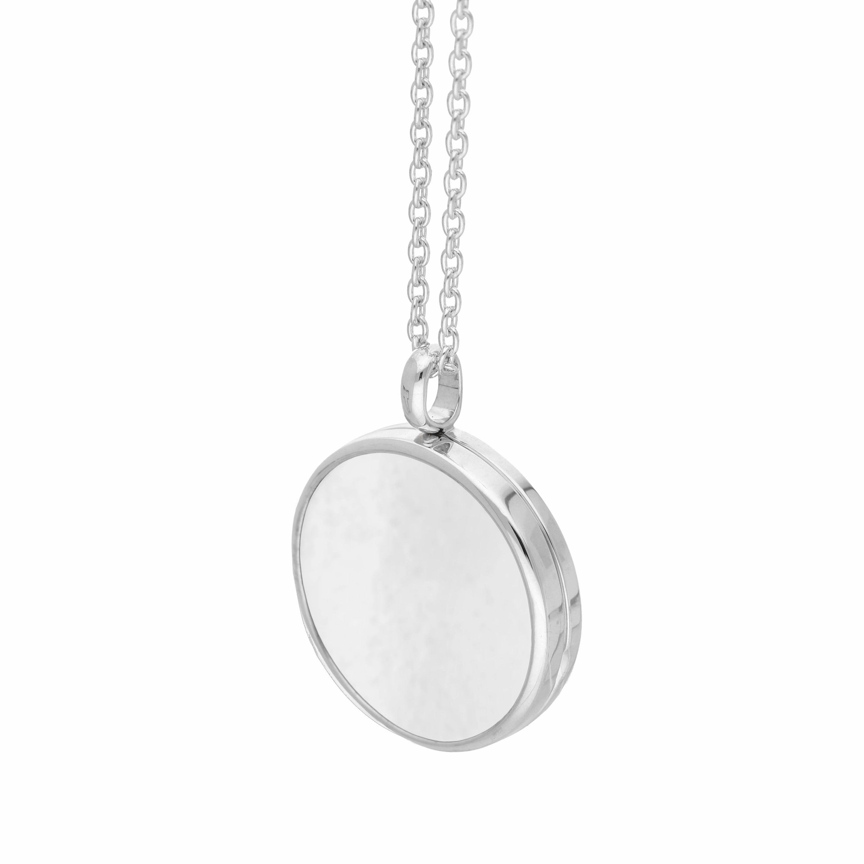 Sterling Silver Bauxite Medium Round Locket