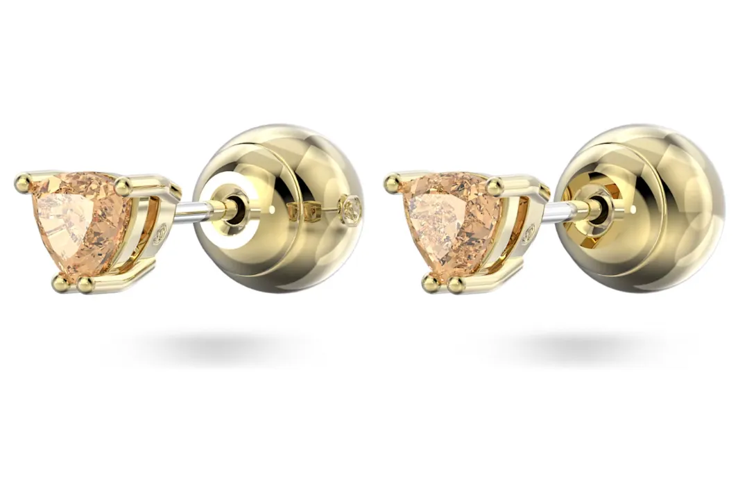 Stilla Orange Pear Cut Stud Earrings