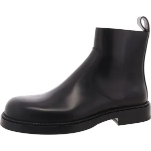 Strut Mens Zipper Leather Chelsea Boots
