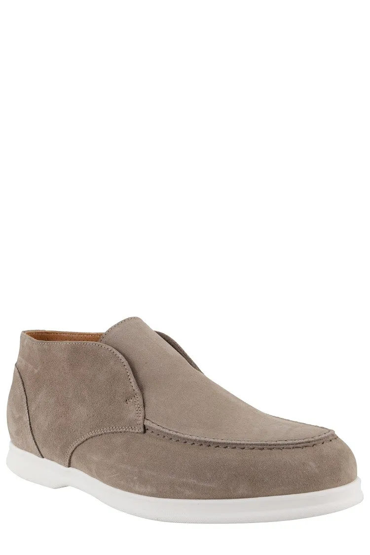 Suede Desert Boots With Rubber Sole