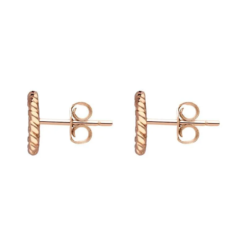 Sylva Rose Gold Plated Round Stud Earrings