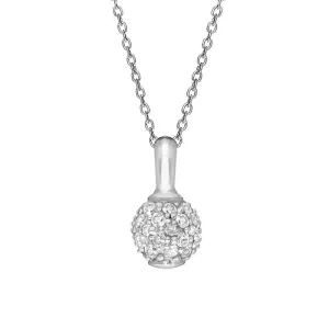 Sylva Sterling Silver Cubic Zirconia Pave Ball Necklace