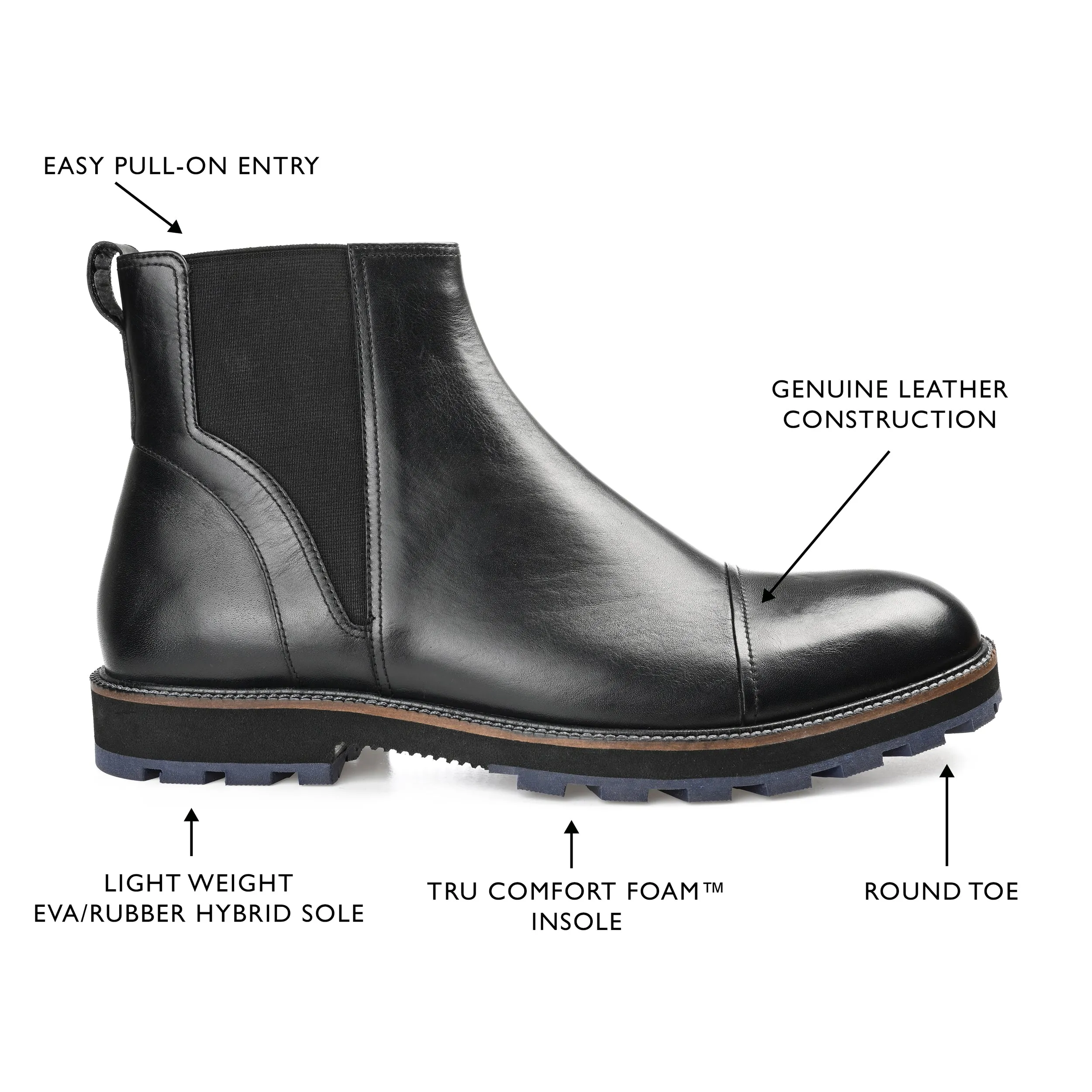 Thomas & Vine Jaylon Cap Toe Chelsea Boot