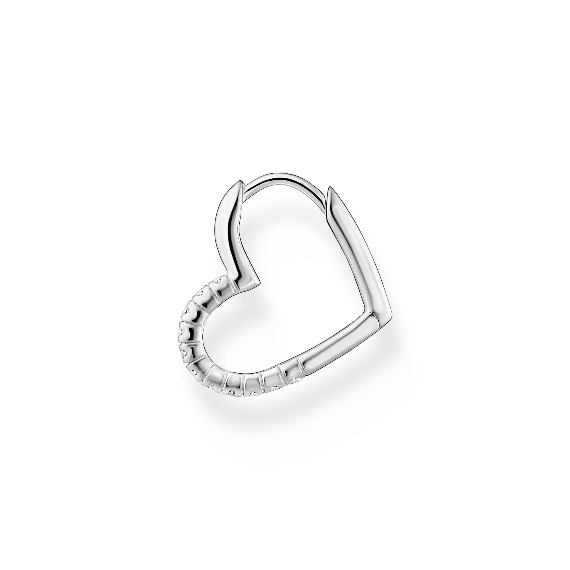 Thomas Sabo Charm Club Sterling Silver Heart Hoop Earring