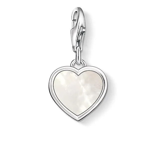 Thomas Sabo Charm Club Sterling Silver Mother of Pearl Heart Charm D