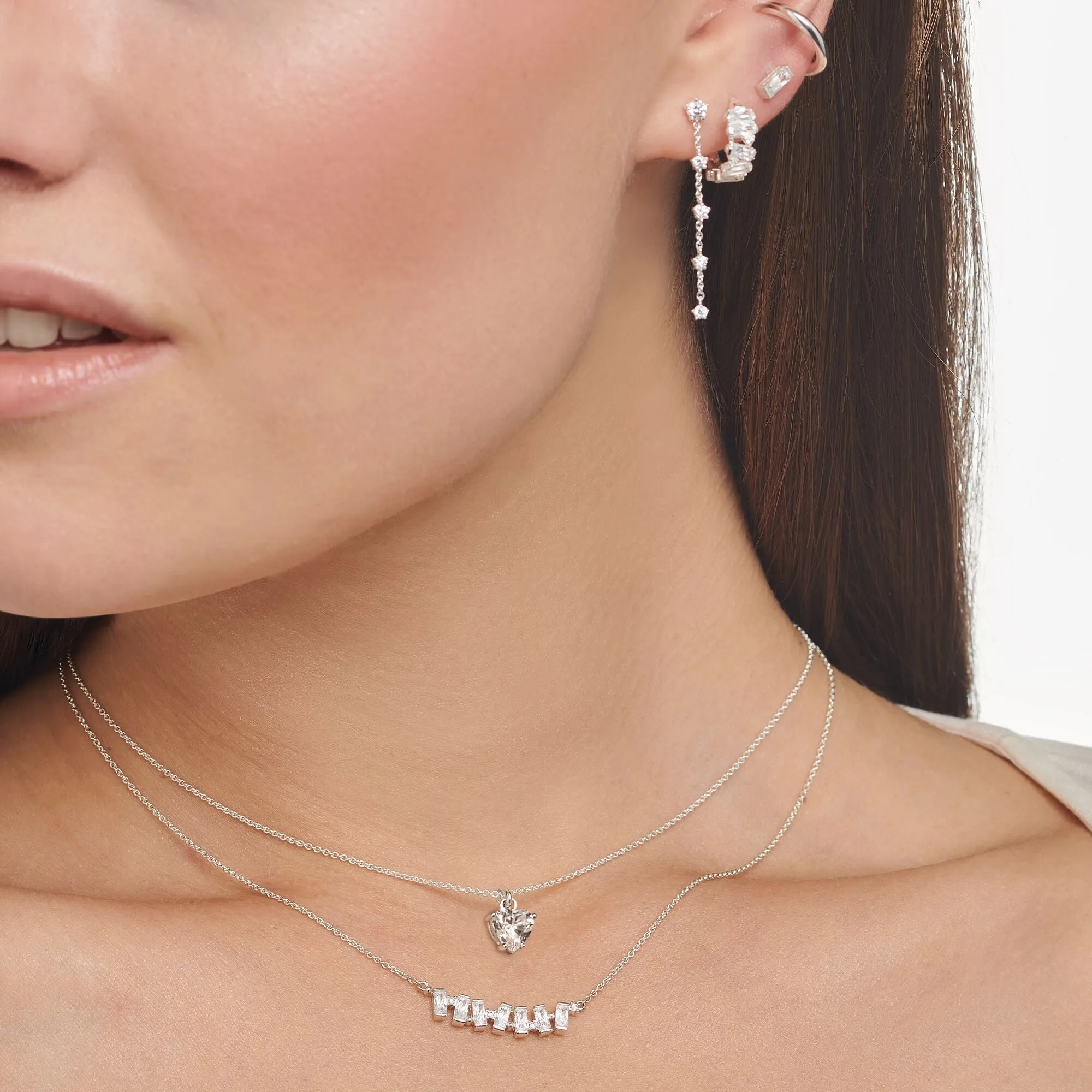 Thomas Sabo Charm Club Sterling Silver Star Dancing Stones Necklace D