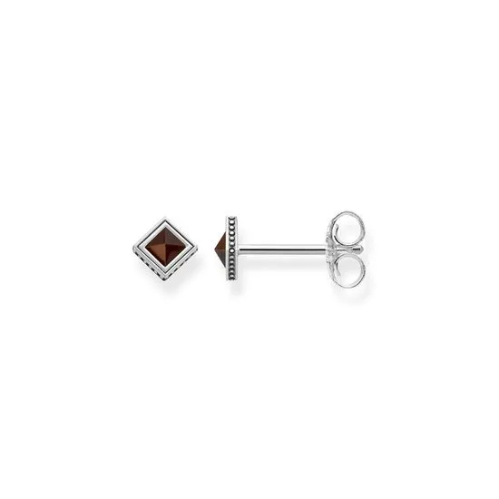 Thomas Sabo Earring Glam and Soul Sterling Silver Tiger's Eye Studs