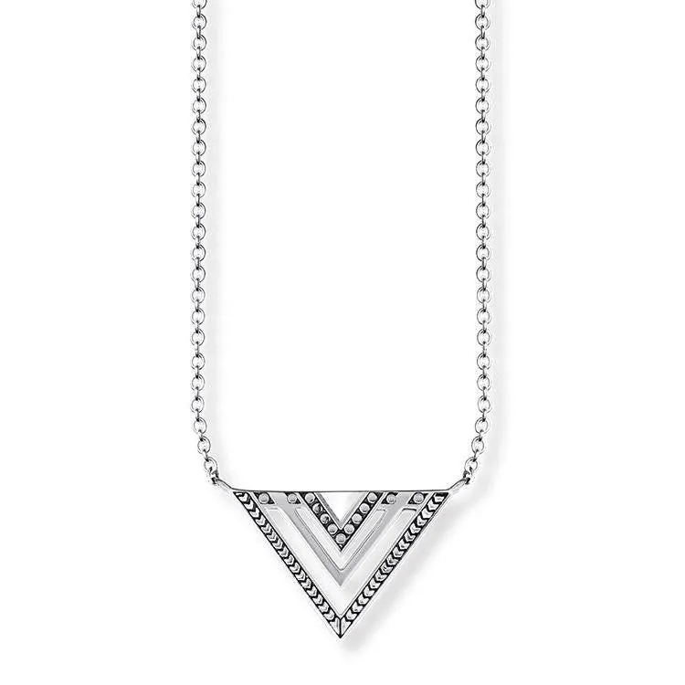Thomas Sabo Glam And Soul Sterling Silver Africa Triangle Necklace