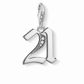 Thomas Sabo Sterling Silver White Zirconia 21 Charm D