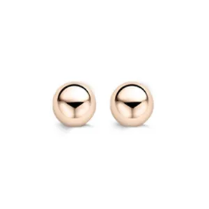 Ti Sento Sterling Silver Yellow Gold Ball Stud Earrings D