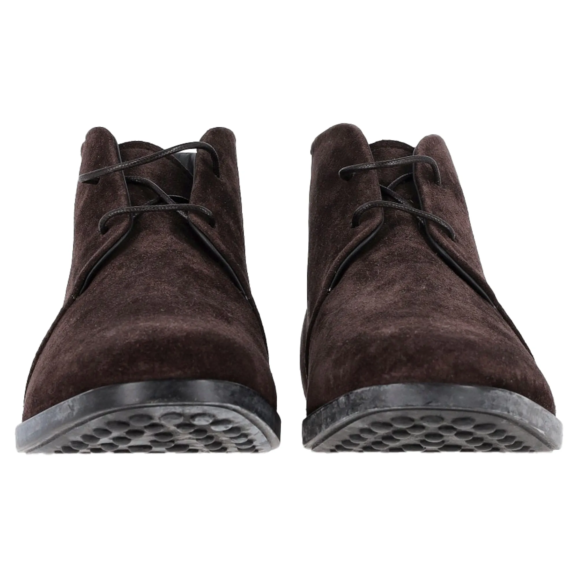 Tod's Desert Lace-Up Ankle Boots in Brown Suede