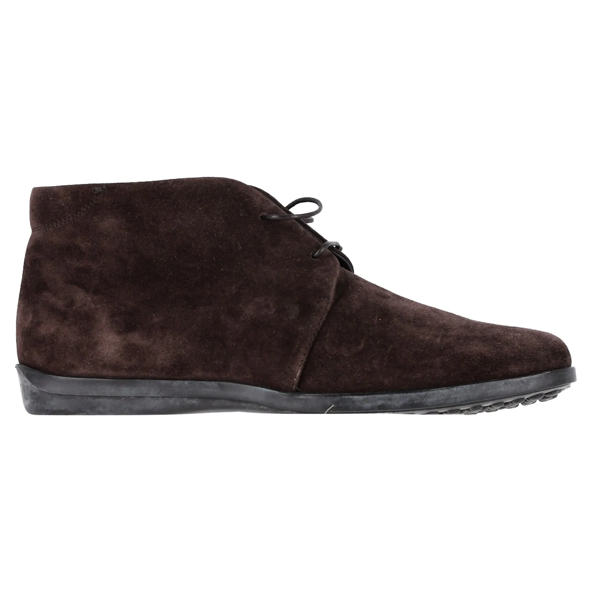 Tod's Desert Lace-Up Ankle Boots in Brown Suede