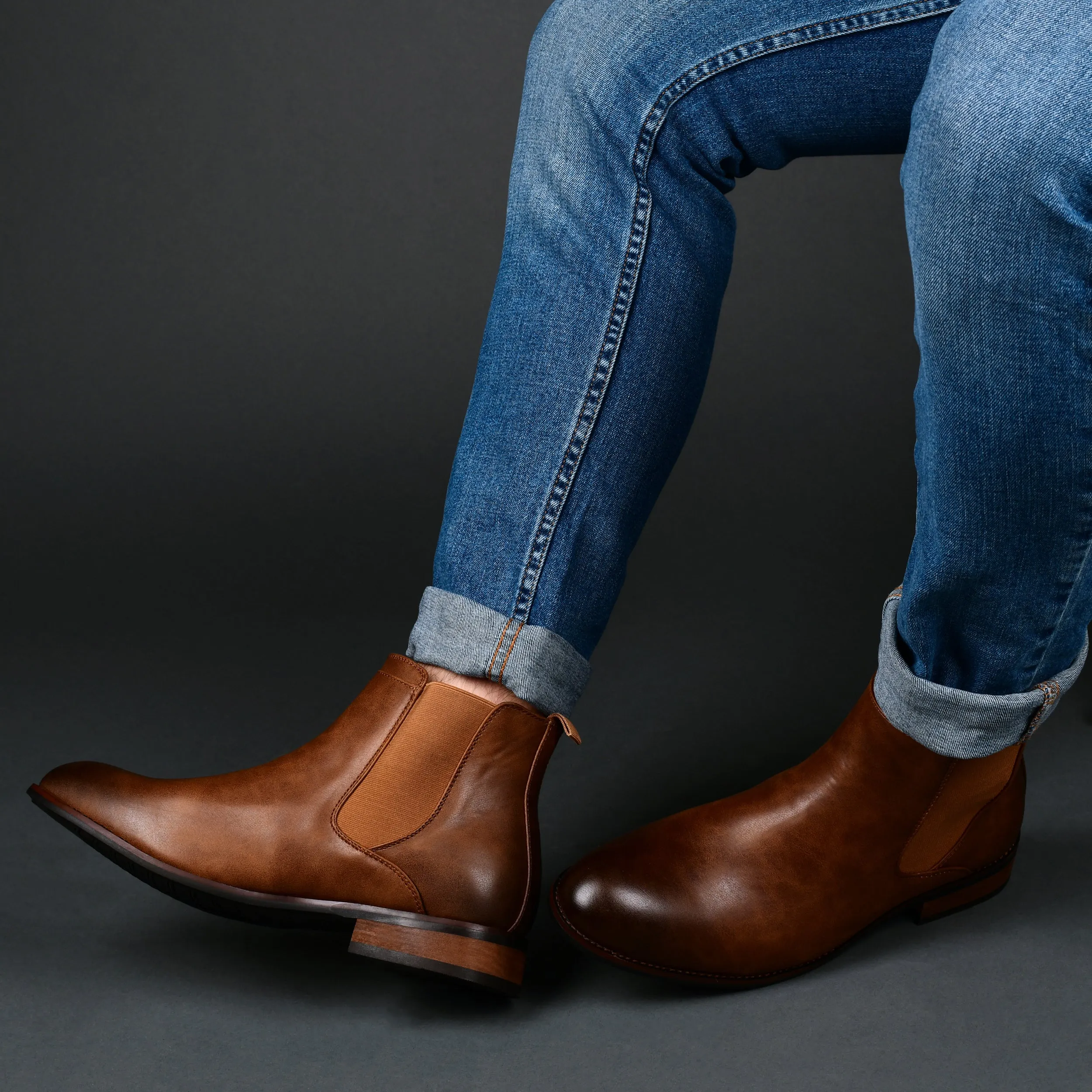 Vance Men's Landon Wide Width Chelsea Dress Boot