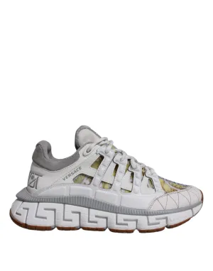 Versace  Trigreca Barocco Print Low Top Sneakers Men's Shoes