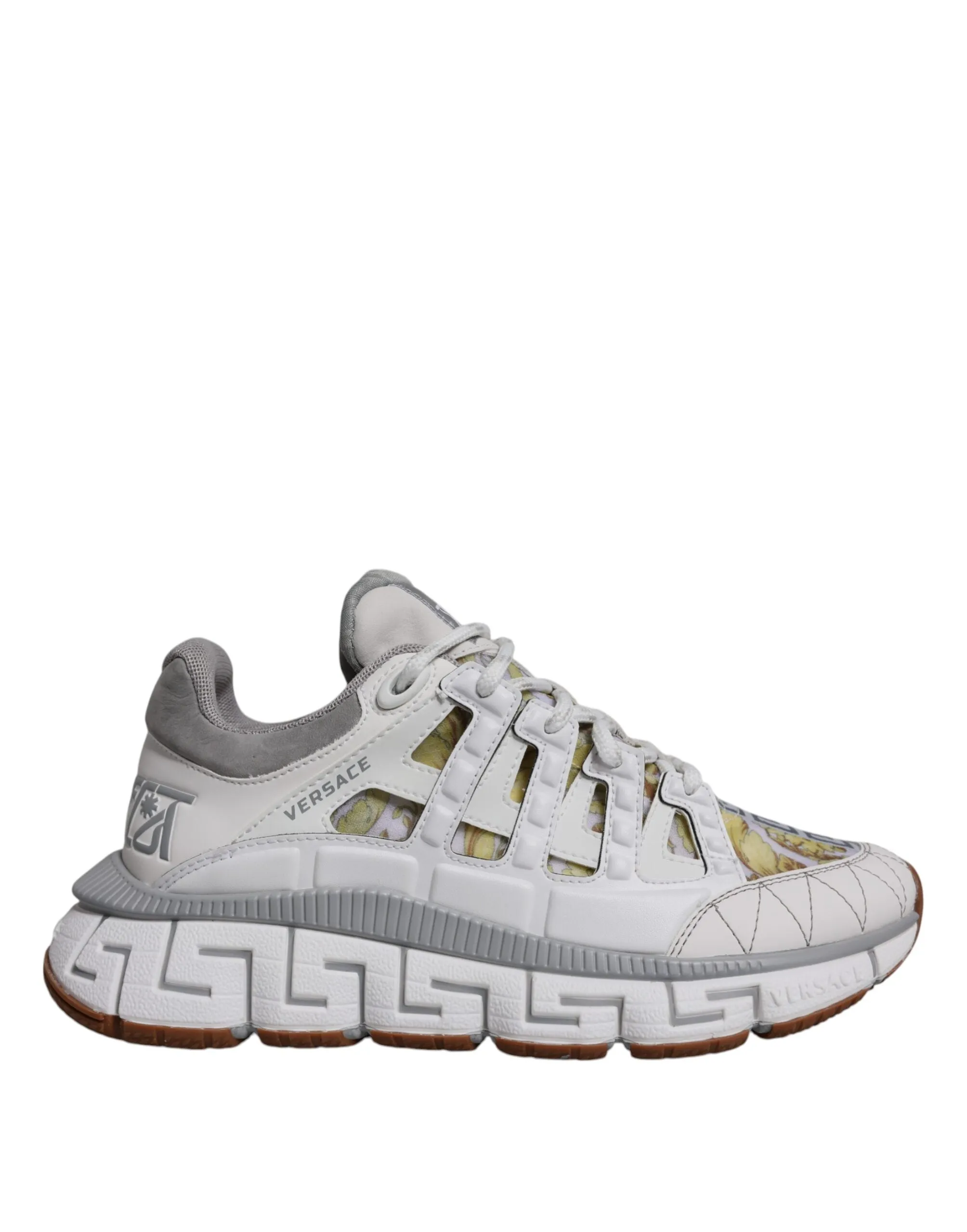 Versace  Trigreca Barocco Print Low Top Sneakers Men's Shoes