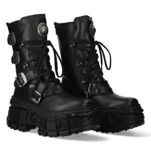 WALL373-S5 Boots Punk Leather Platform Gothic