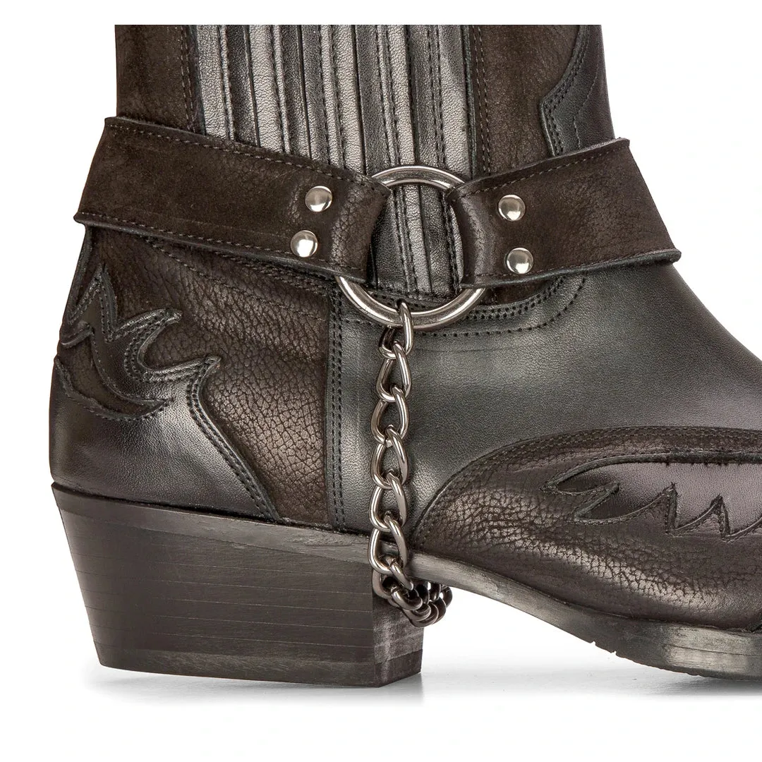 Western Cowboy Real Leather Pointed Boots