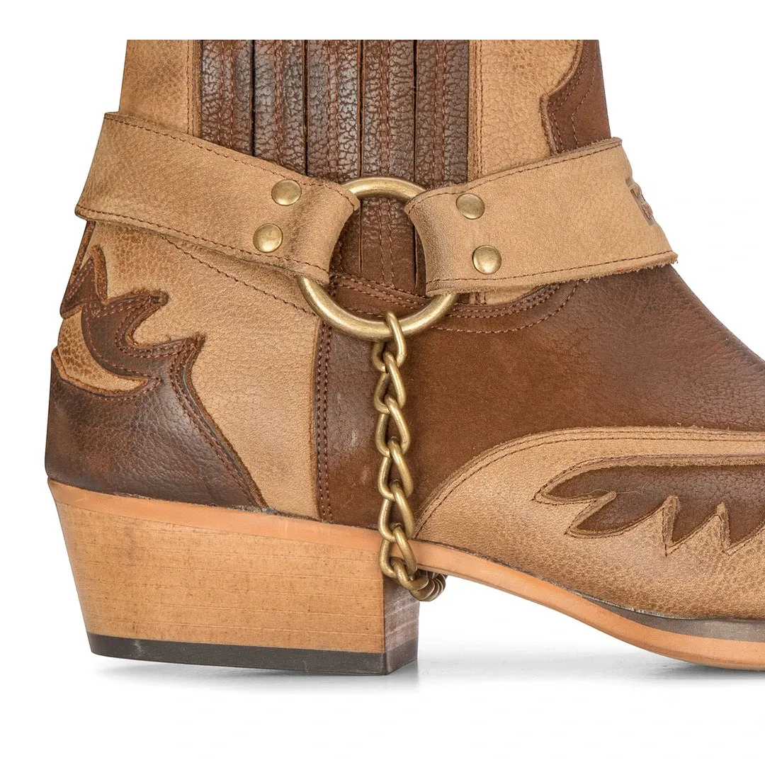 Western Cowboy Real Leather Pointed Boots