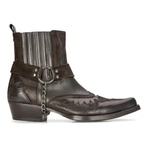 Western Cowboy Real Leather Pointed Boots