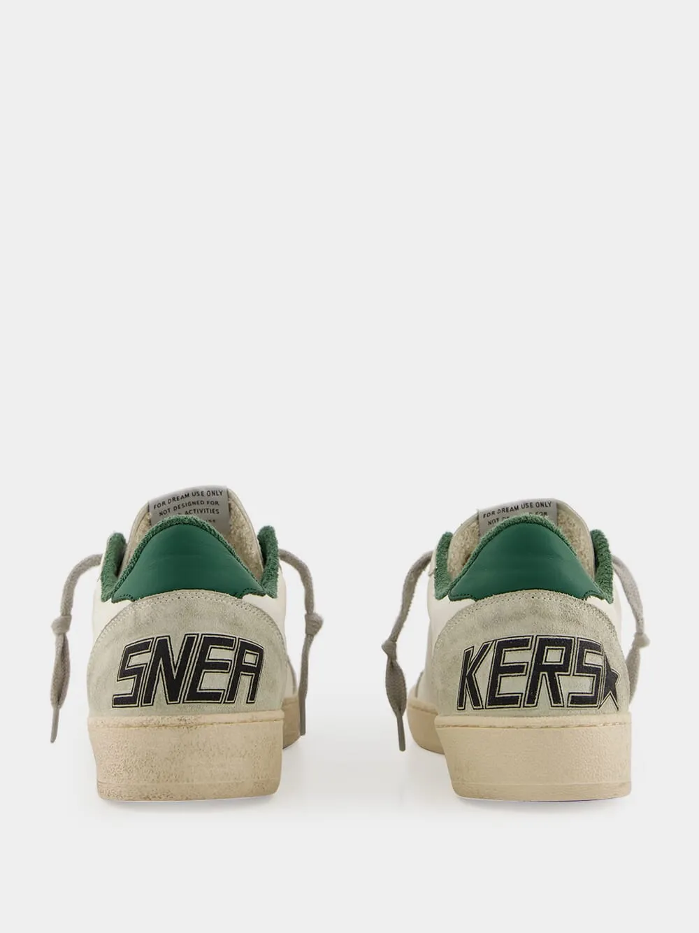 White and Green Ballstar Sneakers with Matt Heel