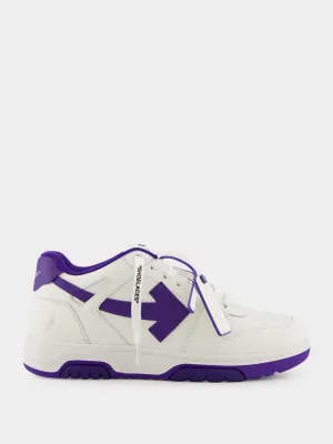 White and Purple Out Of Office Sneakers