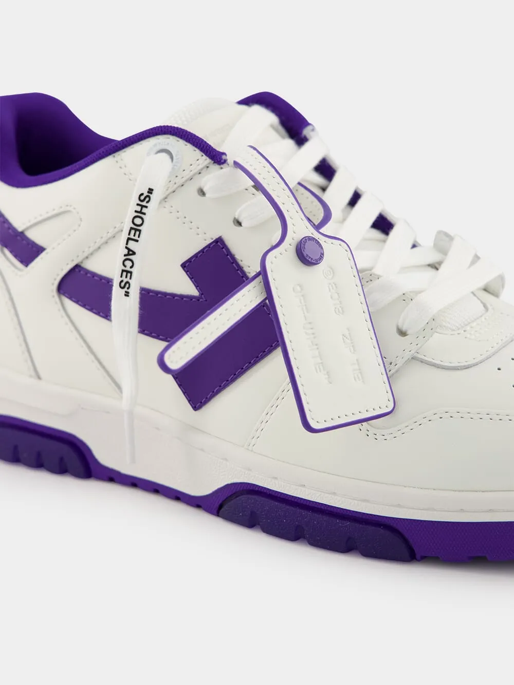 White and Purple Out Of Office Sneakers