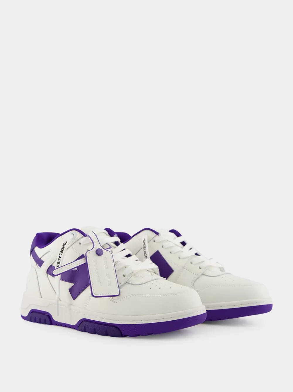 White and Purple Out Of Office Sneakers
