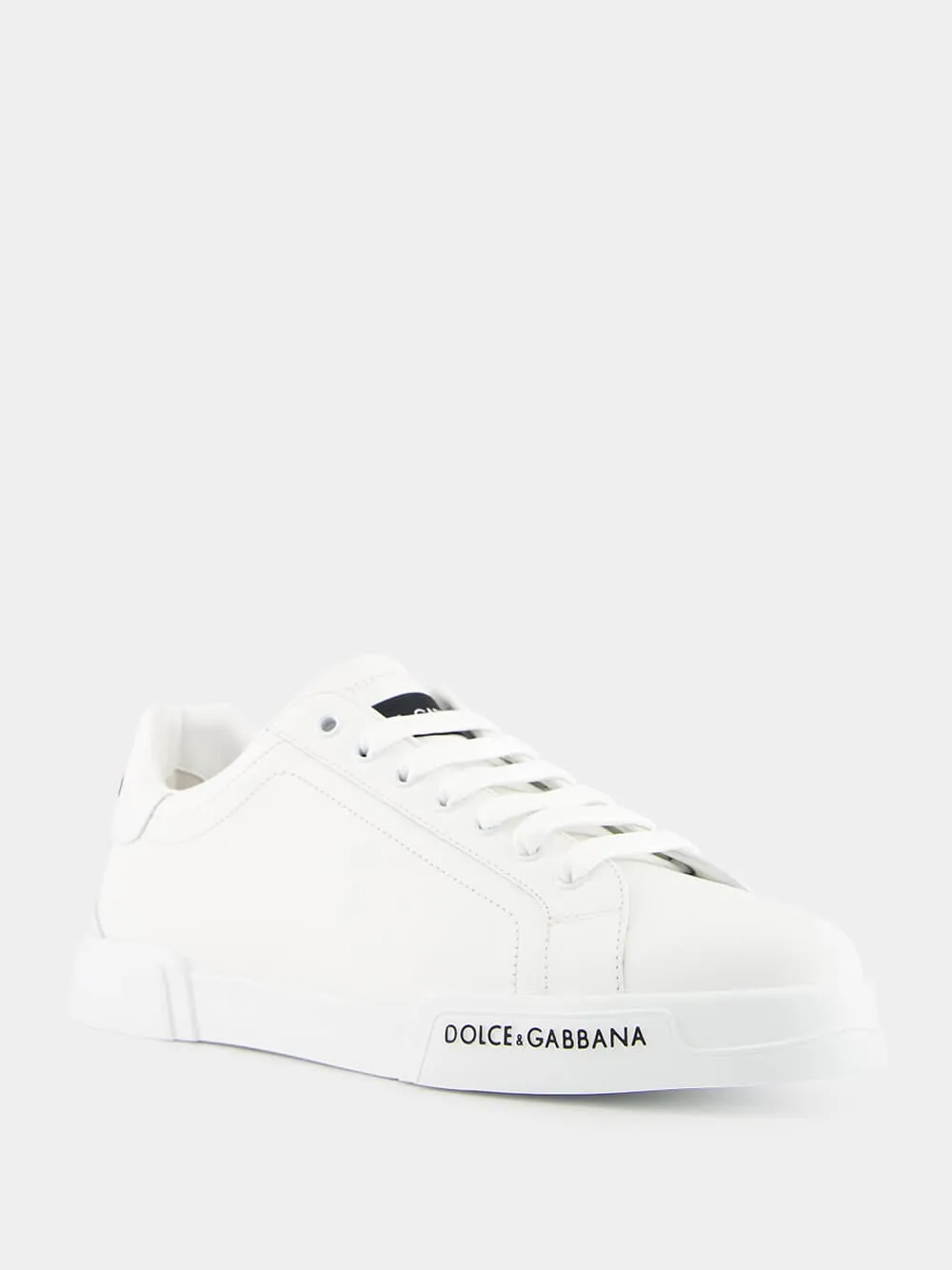 White Calfskin Nappa Portofino Sneakers