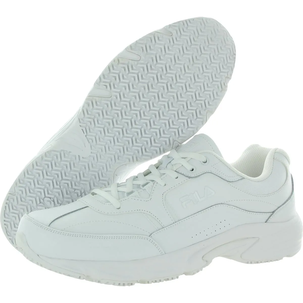 Workshift Mens Leather Memory Foam Running, Cross Training Shoes