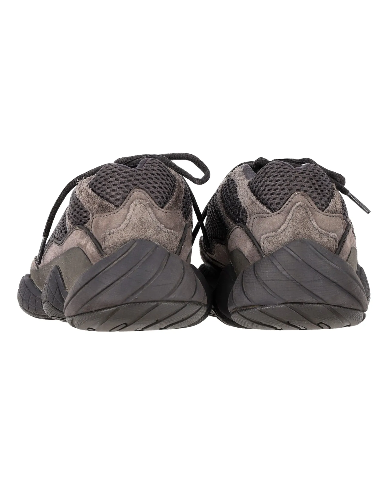 Yeezy x Adidas 500 'Granite' Sneakers in Grey Suede and Mesh