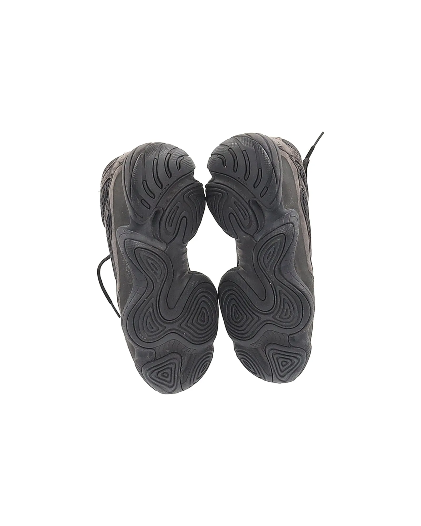 Yeezy x Adidas 500 'Granite' Sneakers in Grey Suede and Mesh