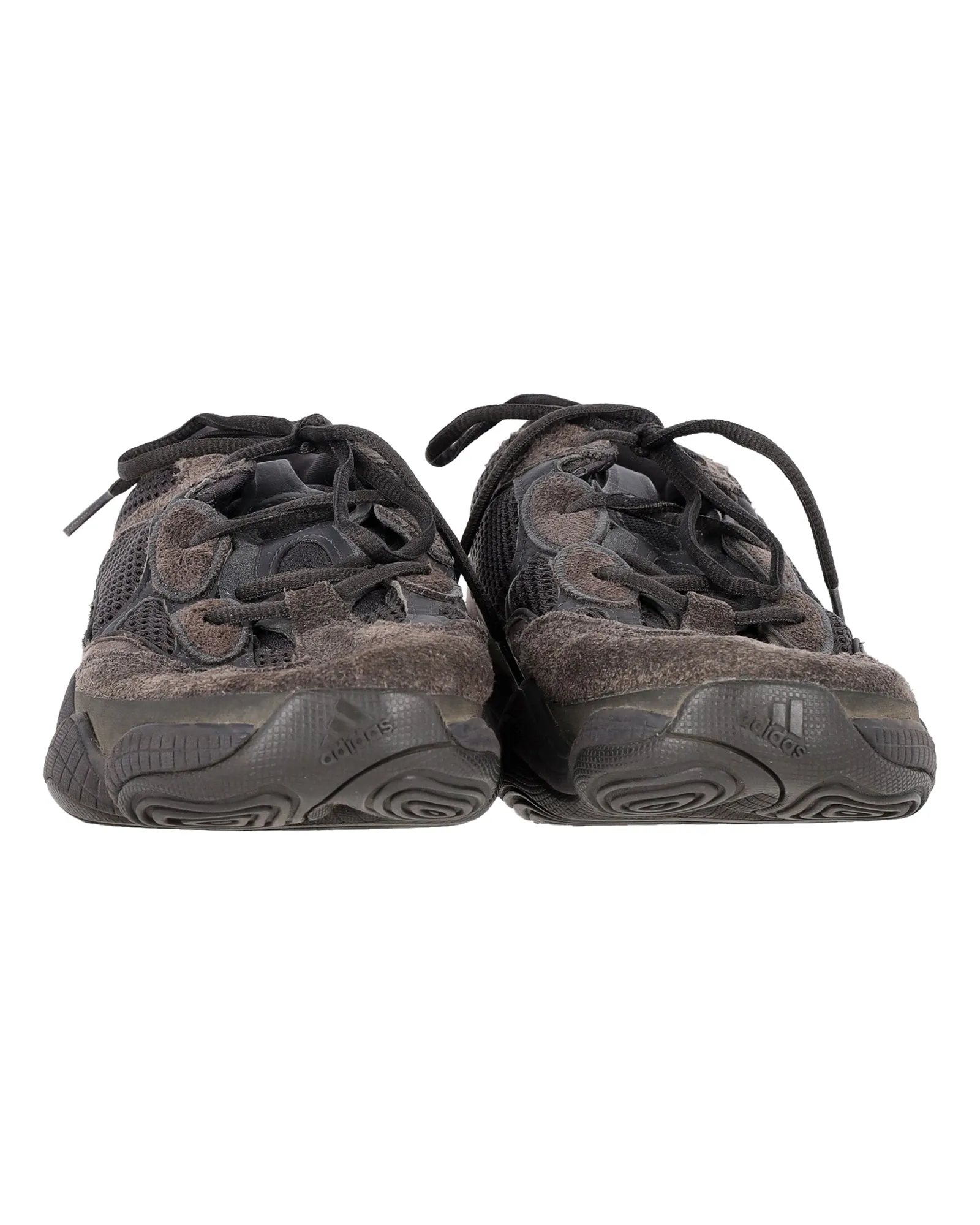 Yeezy x Adidas 500 'Granite' Sneakers in Grey Suede and Mesh